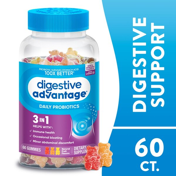 Digestive Advantage Daily Probiotic Gummies, 60CT