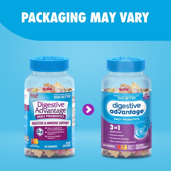 Digestive Advantage Daily Probiotic Gummies, 60CT