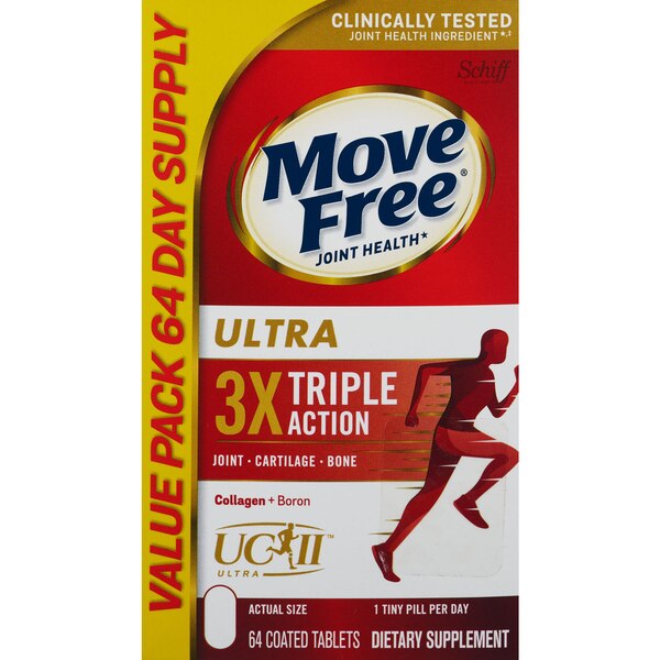 MOVE FREE Ultra Triple Action w/UCII Value Pack, 64 CT