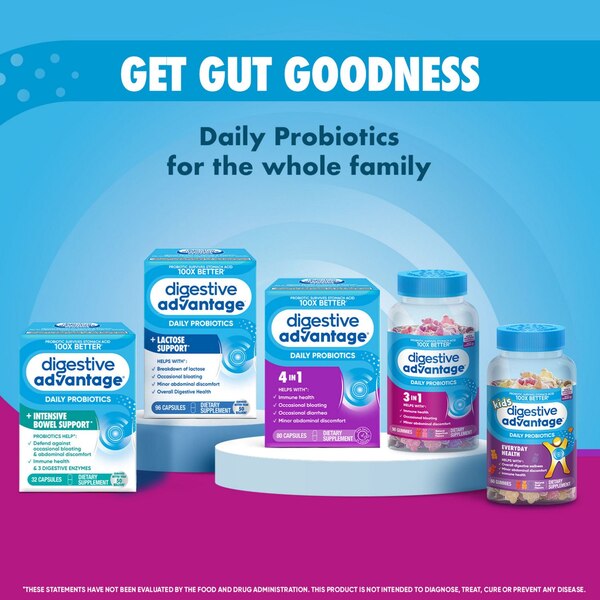 Digestive Advantage Superfruit Daily Probiotic Gummies & Immune Health