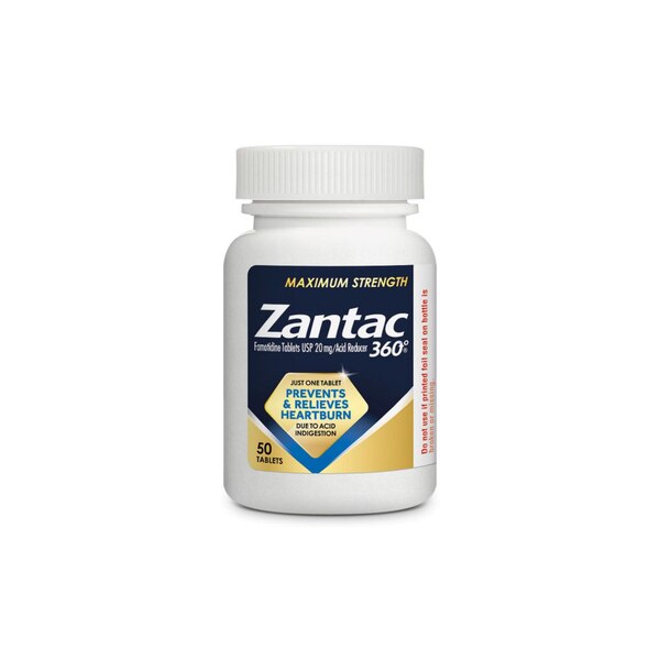 Zantac 360 Maximum Strength 20 MG Tablets, 50 CT