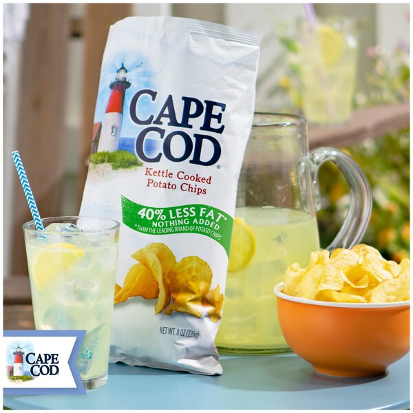 Cape Cod Less Fat Original Kettle Cooked Potato Chips, 8 oz