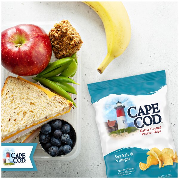 Cape Cod Sea Salt and Vinegar Kettle Cooked Potato Chips, 2 oz