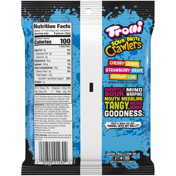 Trolli Sour Brite Crawlers Gummi Candy