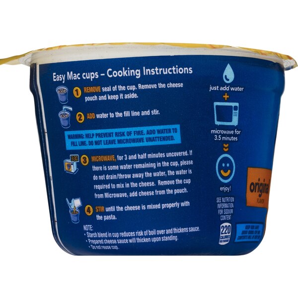 Kraft Easy Mac Microwavable Macaroni & Cheese Dinner Cups, 2.05 oz