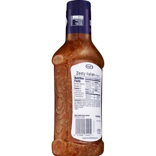 Kraft Zesty Italian Dressing, 16 fl oz