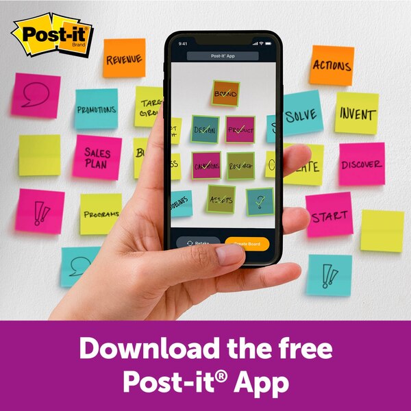 Post-it Super Sticky Notes, 3 PK, 45 EA