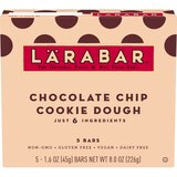 Larabar Bars, Chocolate Chip Cookie Doughs, 5 ct, thumbnail image