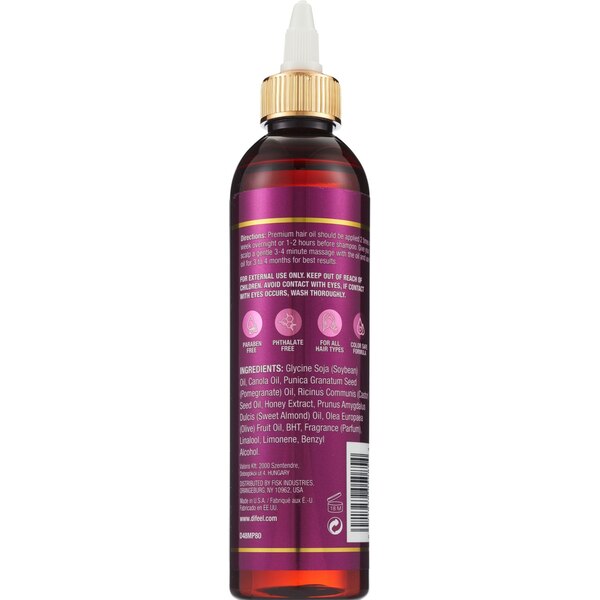 Difeel Pomegranate & Manuka Honey Premium Hair Oil, 8 OZ