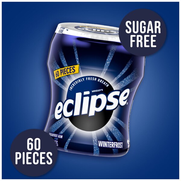 Eclipse, Winterfrost Sugar Free Chewing Gum Bottle,, 60 Ct