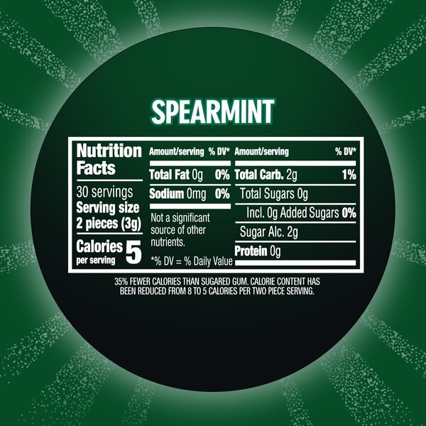 Eclipse Sugar-Free Gum Spearmint, 60 ct