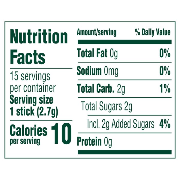 Wrigley's Spearmint Chewing Gum, Single Pack, 15 ct