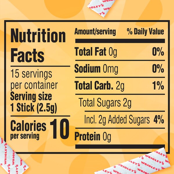 Juicy Fruit Gum, Singlepack