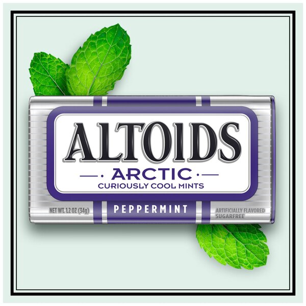 Altoids, Arctic Peppermint Sugar Free Breath Mints, Single Pack, 1.2 oz