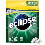 Eclipse Spearmint Sugar Free Chewing Gum Value Pack, 180 ct, thumbnail image