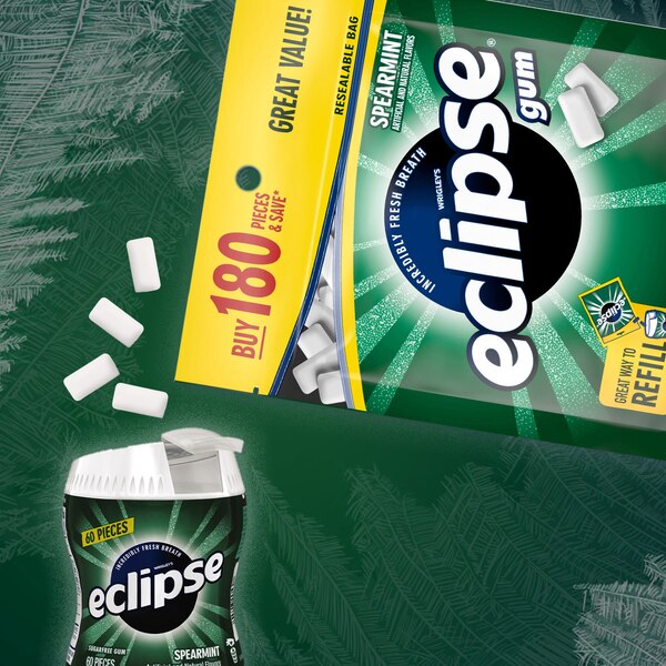 Eclipse Spearmint Sugar Free Chewing Gum Value Pack, 180 ct