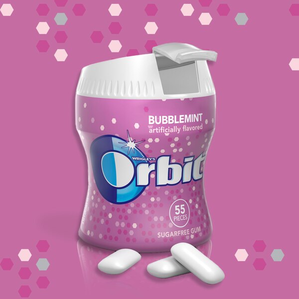 Orbit Sugar-Free Gum Bubblemint, 55 ct