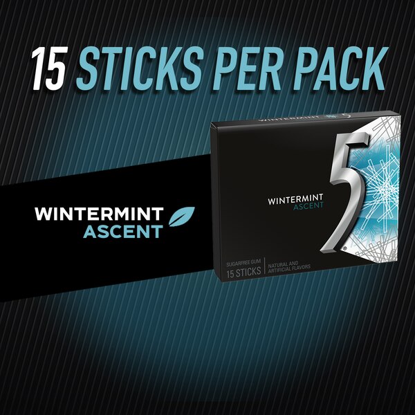 Wrigley's 5 Wintermint Ascent Sugarfree Gum, 15 ct