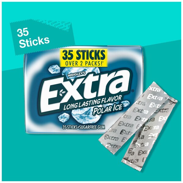 Extra Polar Ice Sugar Free Chewing Gum, 35 ct