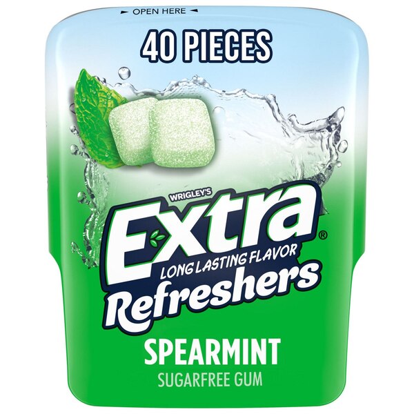 Extra Refreshers Spearmint Chewing Gum, 40 ct