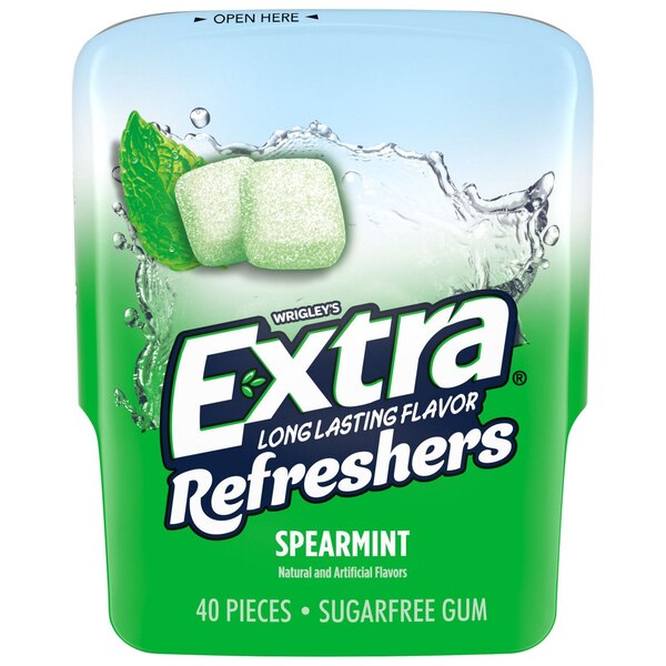 Extra Refreshers Spearmint Chewing Gum, 40 ct