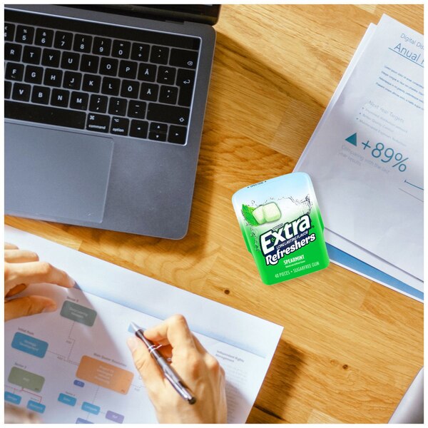 Extra Refreshers Spearmint Chewing Gum, 40 ct