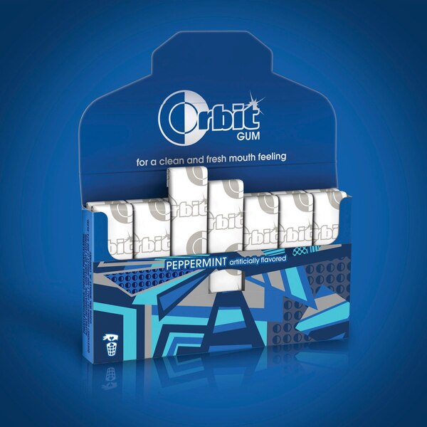 Orbit Peppermint Sugar Free Chewing Gum, 14 ct, Pack of 3