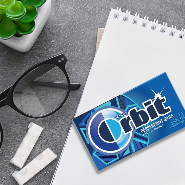 Orbit Peppermint Sugar Free Chewing Gum, 14 ct, Pack of 3