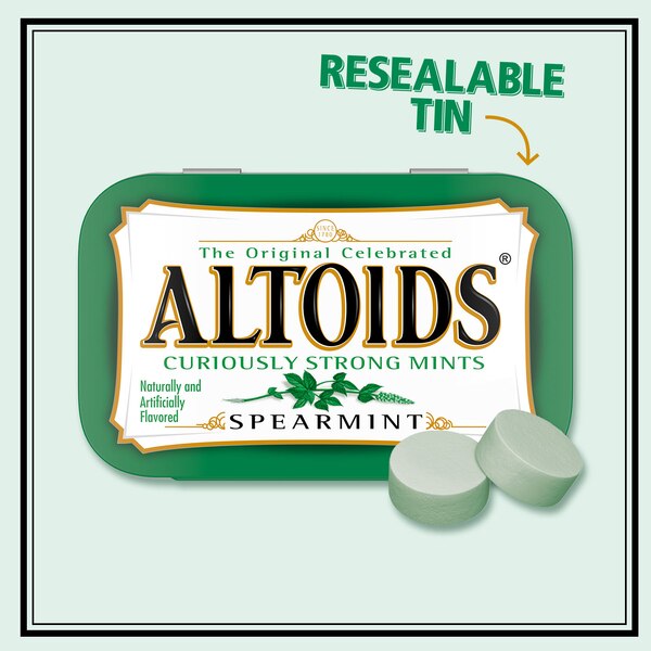 ALTOIDS Spearmint Sugar Free Breath Mints, Single Pack, 1.76 oz