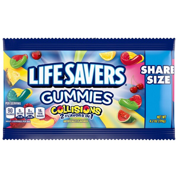 Lifesavers, Gummies Collisions, 2 Flavors in 1, 4.2 oz