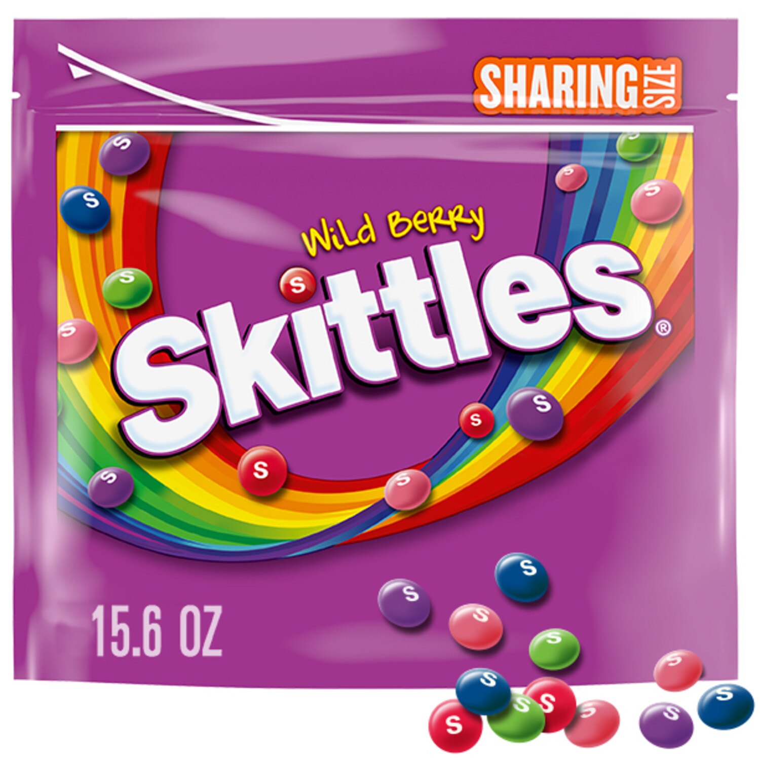 SKITTLES Wild Berry Chewy Candy, Sharing Size, 15.6 oz Bag