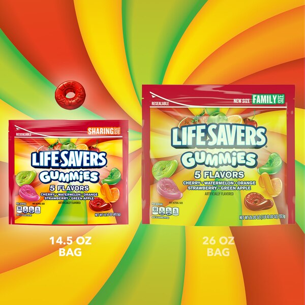 Life Savers Gummies 5 Flavors Candy, Sharing Size Bag, 14.5 oz