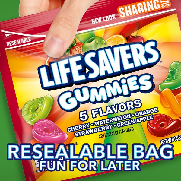 Life Savers Gummies 5 Flavors Candy, Sharing Size Bag, 14.5 oz