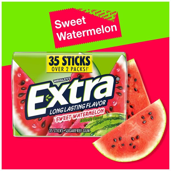 Extra, Sweet Watermelon Sugar Free Chewing Gum Mega Pack - 35 sticks