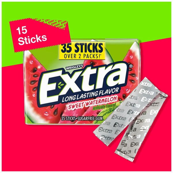 Extra, Sweet Watermelon Sugar Free Chewing Gum Mega Pack - 35 sticks