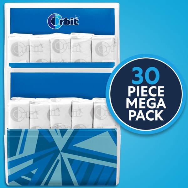 Orbit Peppermint Sugar Free Chewing Gum, 30 ct