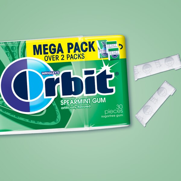 Orbit Spearmint Sugar Free Chewing Gum, 30 ct
