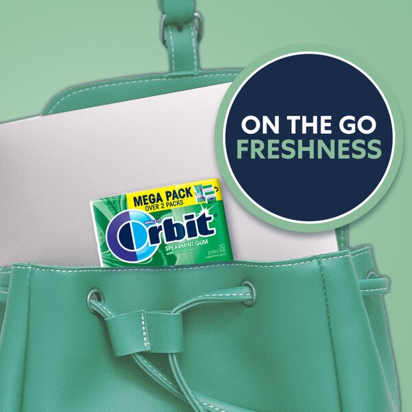 Orbit Spearmint Sugar Free Chewing Gum, 30 ct