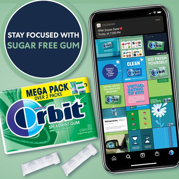 Orbit Spearmint Sugar Free Chewing Gum, 30 ct