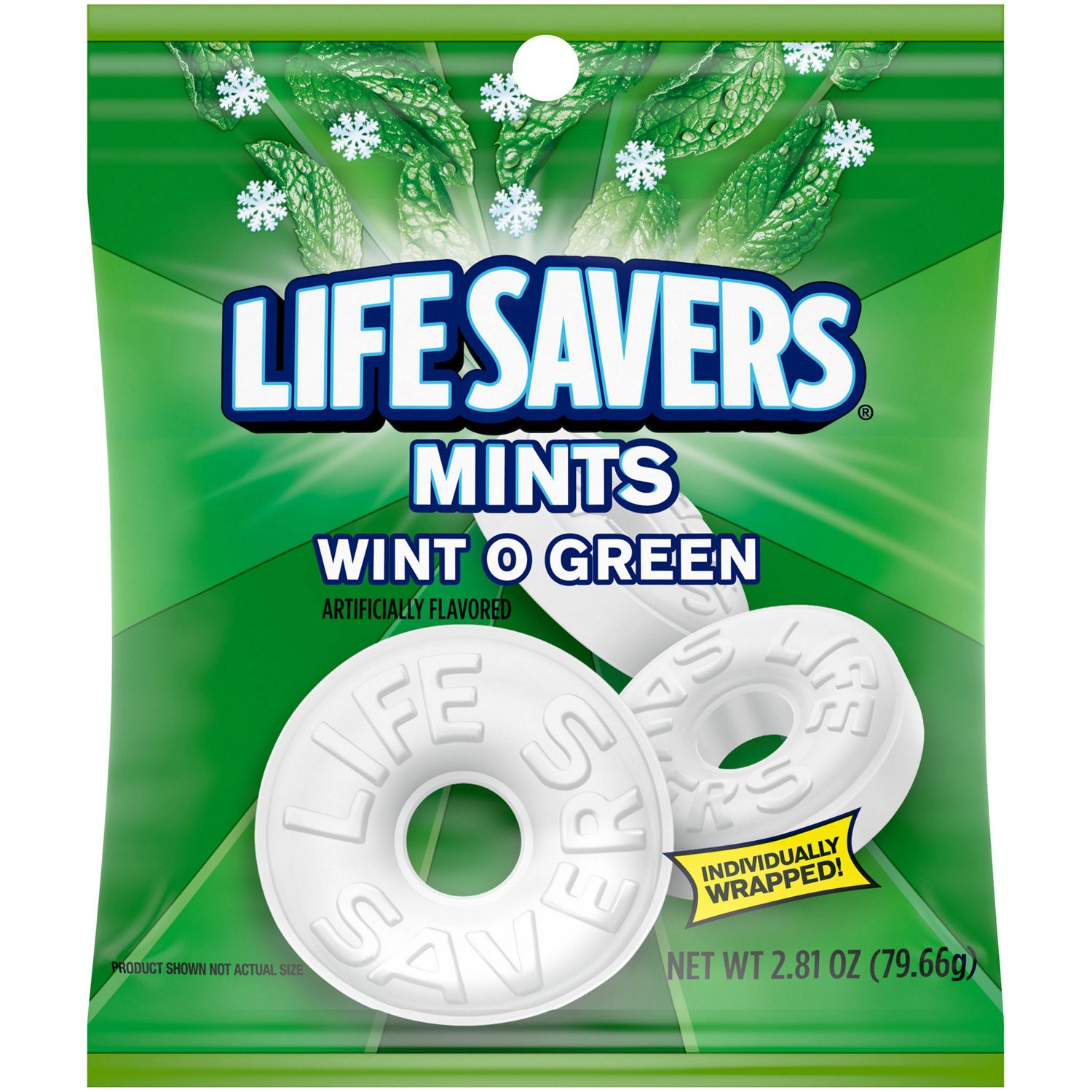 Life Savers, Wint o Green, Hard Small Candy, 2.81 oz