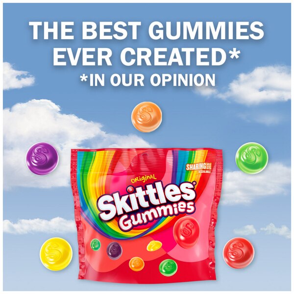 Skittles, Gummies Original Gummy Candy, Sharing Size, 12 oz Resealable Bag