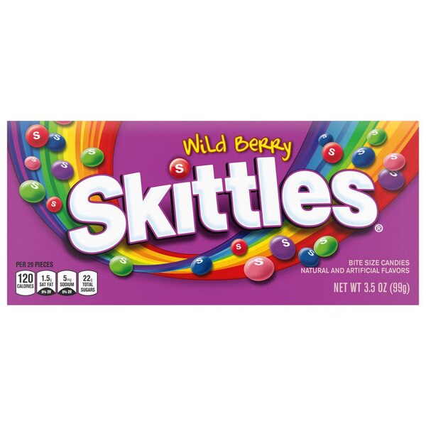 Skittles, Original Chewy Candy Theater Box, 3.5 oz Box