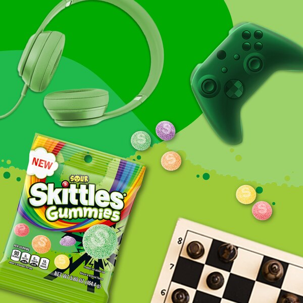 Skittles Sour Gummies Chewy Candy Assortment, 5.8 OZ