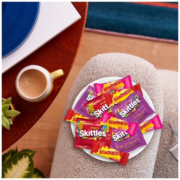 Skittles & Starbursts, Fun Size Chewy Candy Variety Bag, Party Size, 20.13 Oz