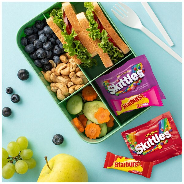 Skittles & Starbursts, Fun Size Chewy Candy Variety Bag, Party Size, 20.13 Oz