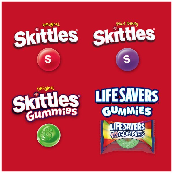 Skittles, Skittles Gummies & Lifesavers Gummies Candy, Variety Bulk Bag, 18.56 Oz