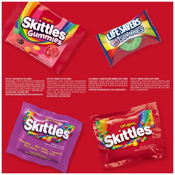 Skittles, Skittles Gummies & Lifesavers Gummies Candy, Variety Bulk Bag, 18.56 Oz