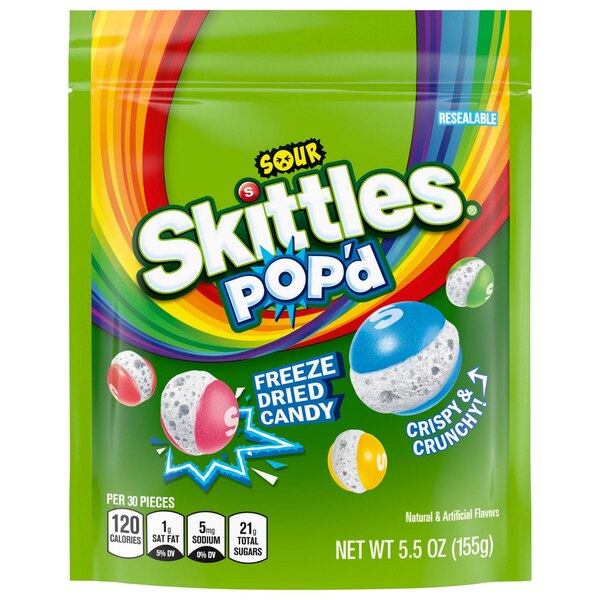 Skittles, Sour Pop'd, 34 oz