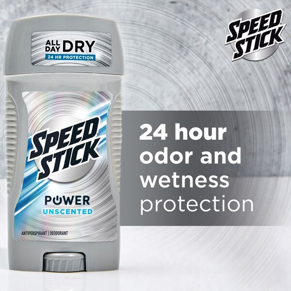 Speed Stick All Day Antiperspirant & Deodorant Stick, Unscented, 3 OZ