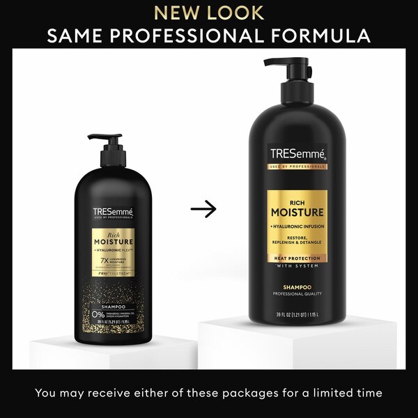 TRESemme Moisture Rich Shampoo with Pump, 39 OZ
